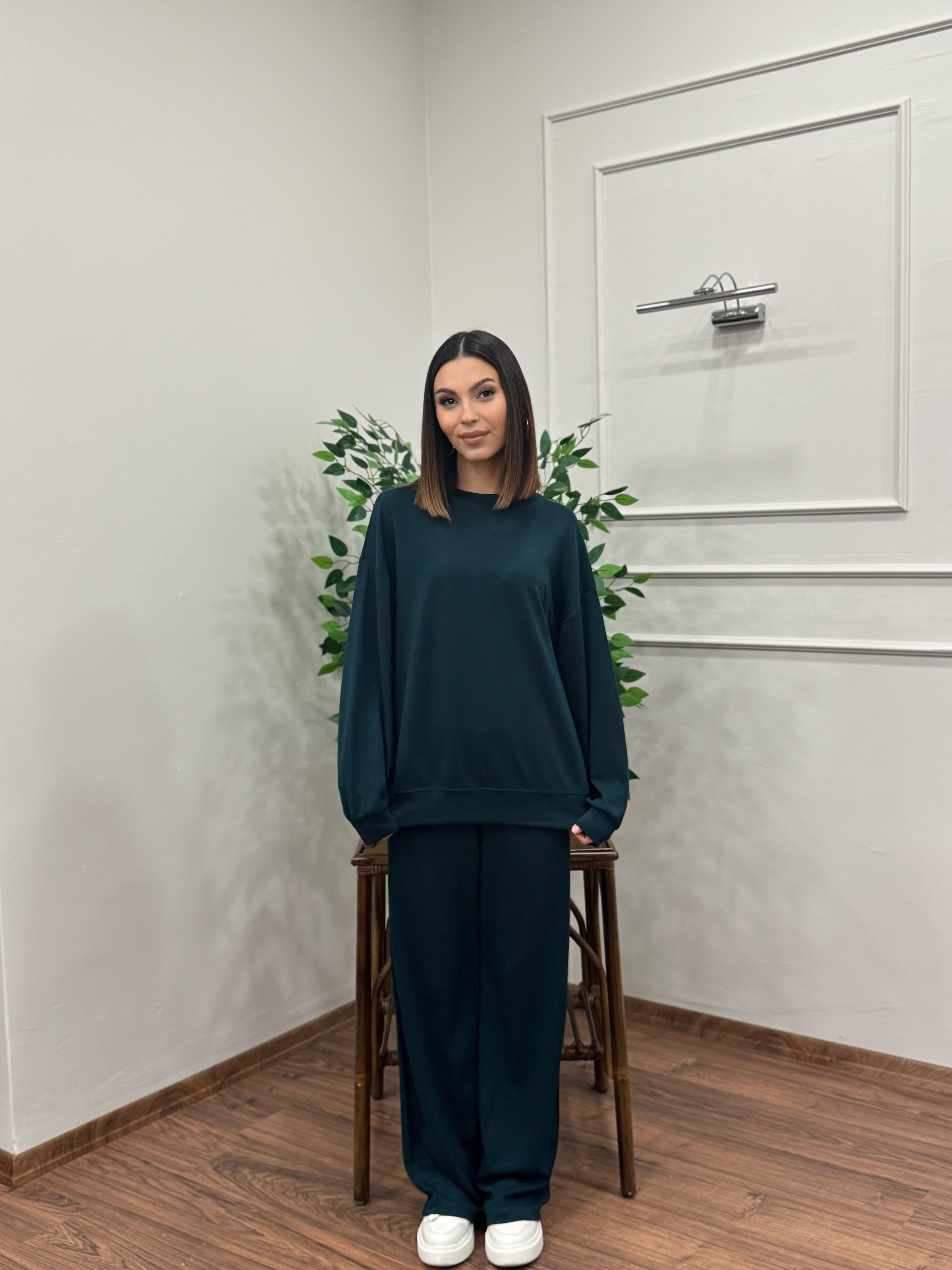 Basic Modal Kumaş Yeşil Takım