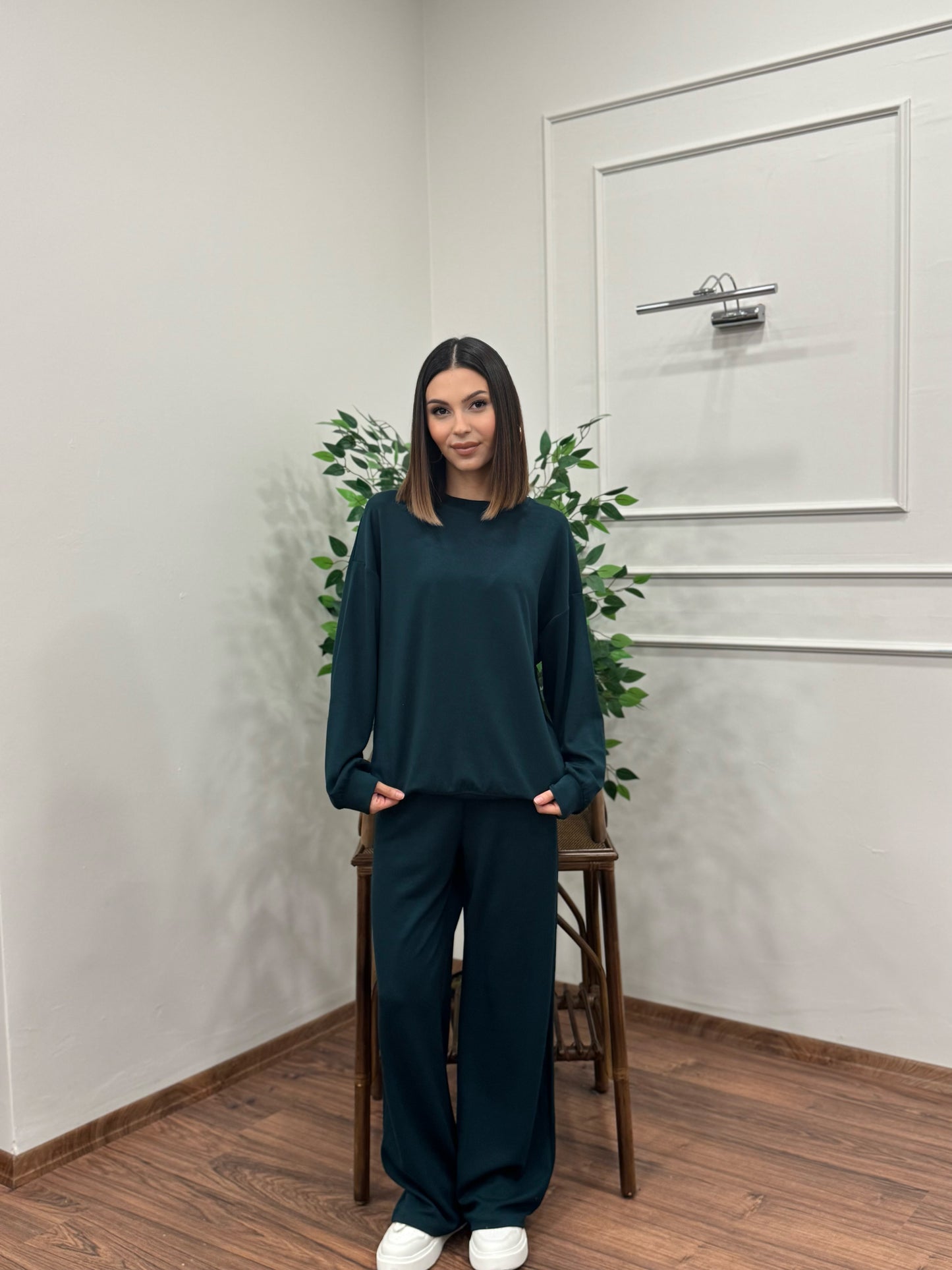 Basic Modal Kumaş Yeşil Takım