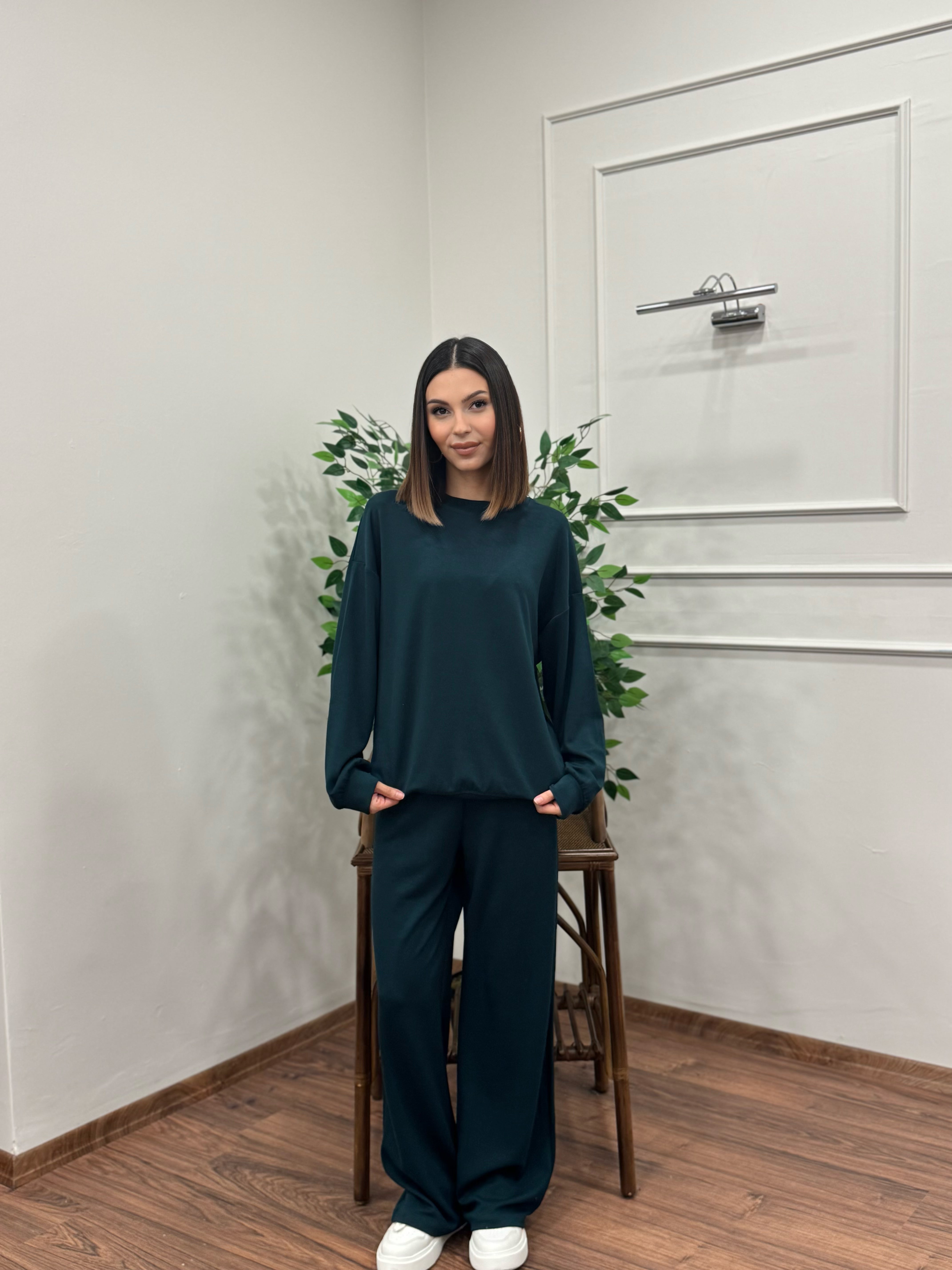 Basic Modal Kumaş Yeşil Takım