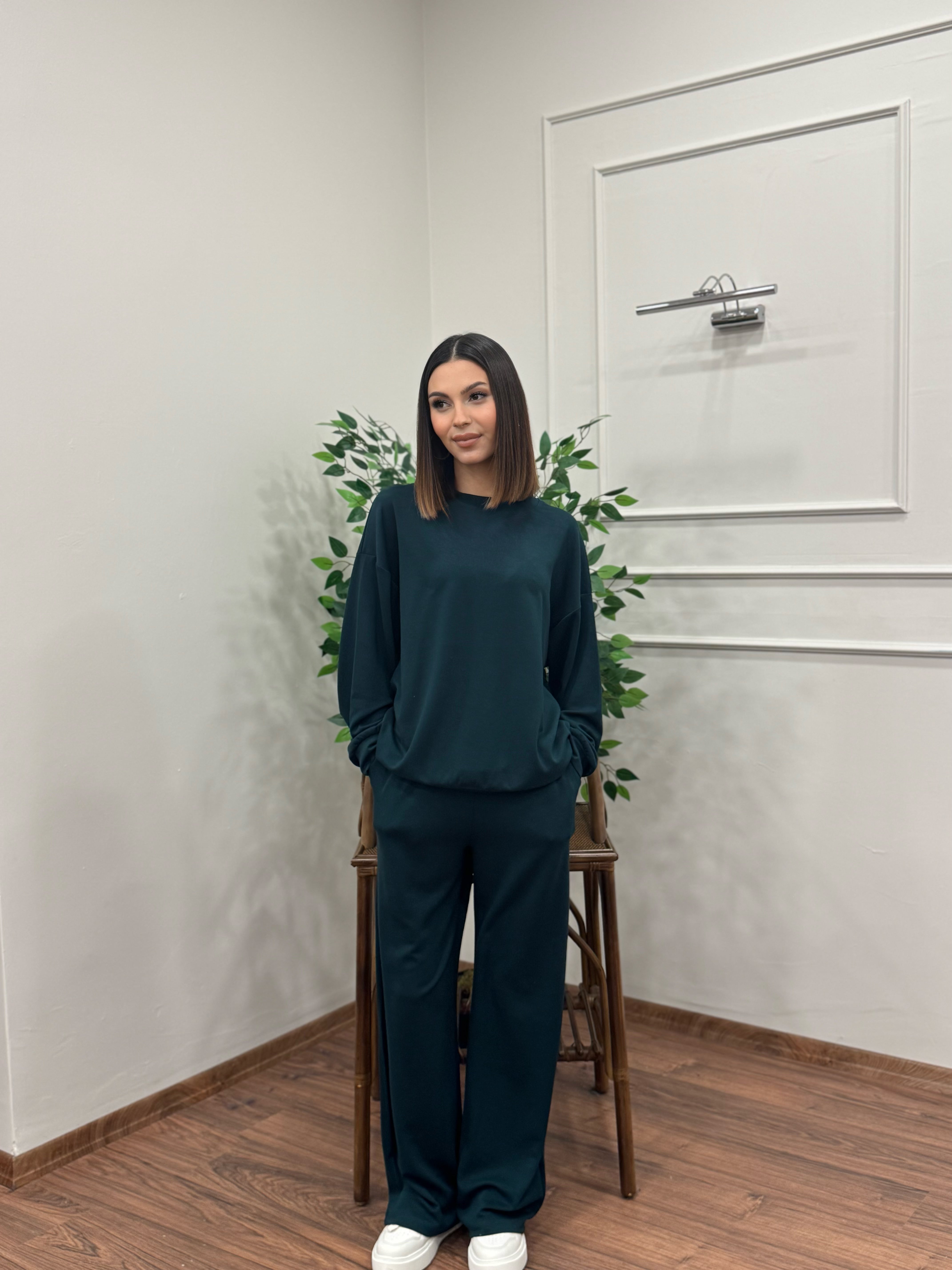 Basic Modal Kumaş Yeşil Takım