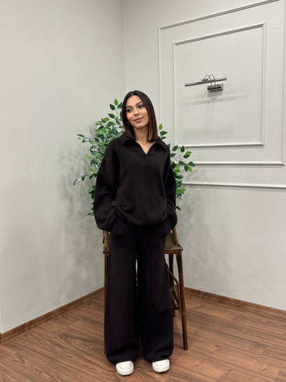 Venüs Triko Yumoş Kahverengi Takım