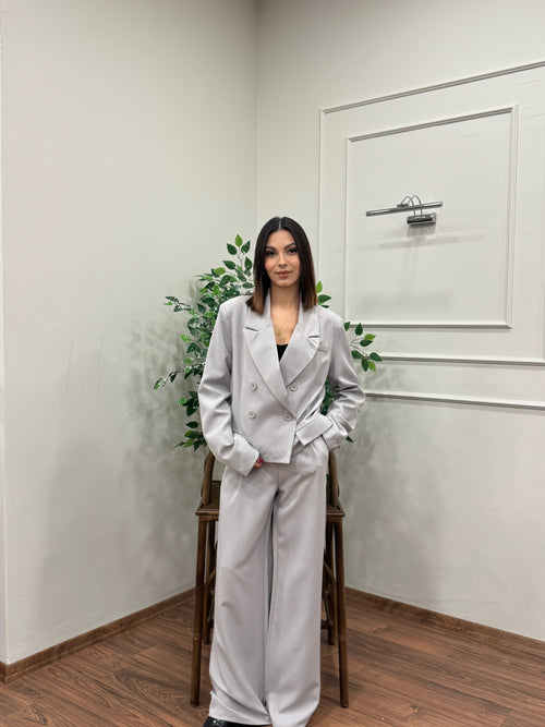 Calista Blazer Ceket Pantolon Gri Takım