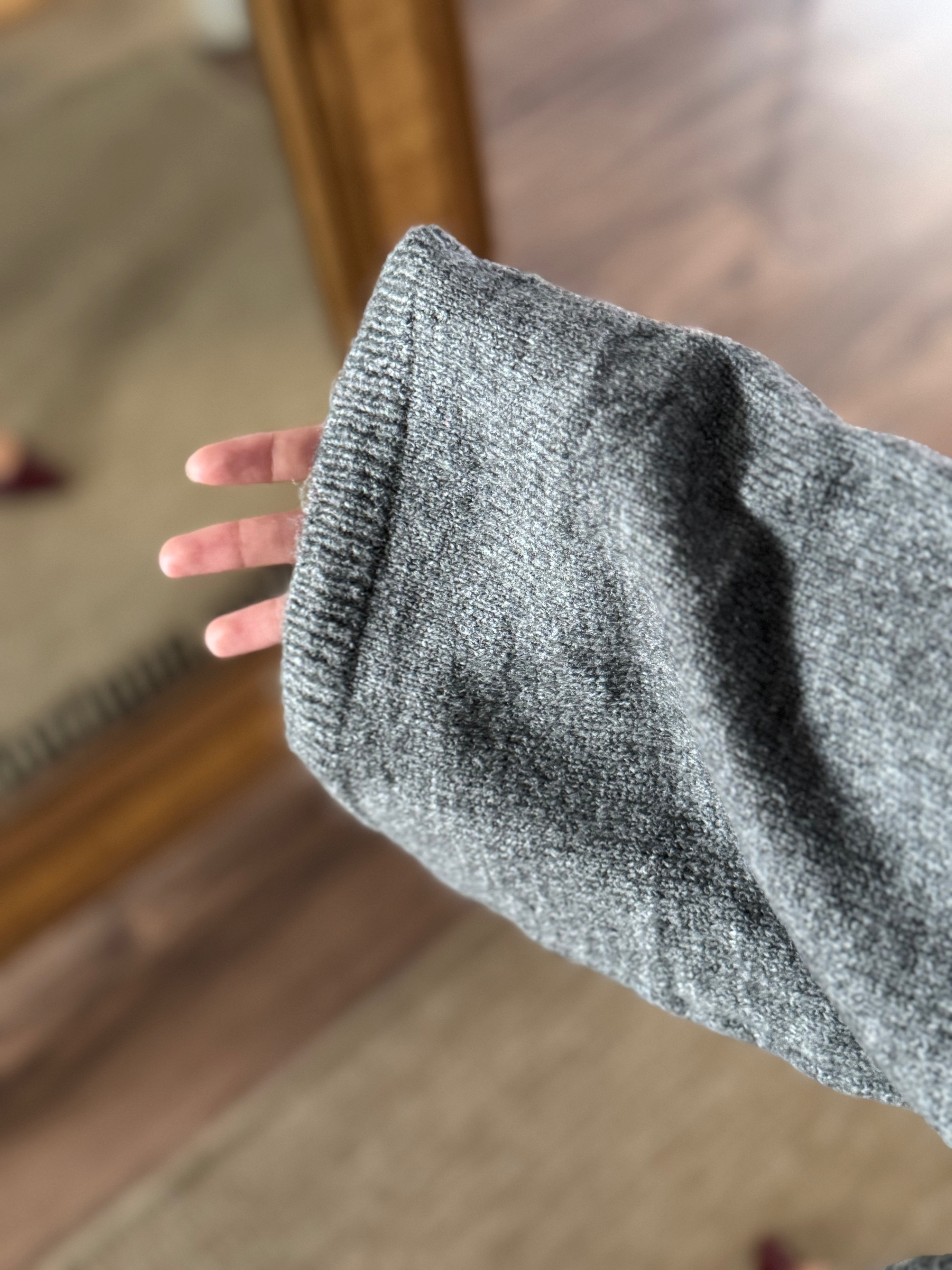 Oversize Bisiklet Yaka Pinterest Gri Kazak