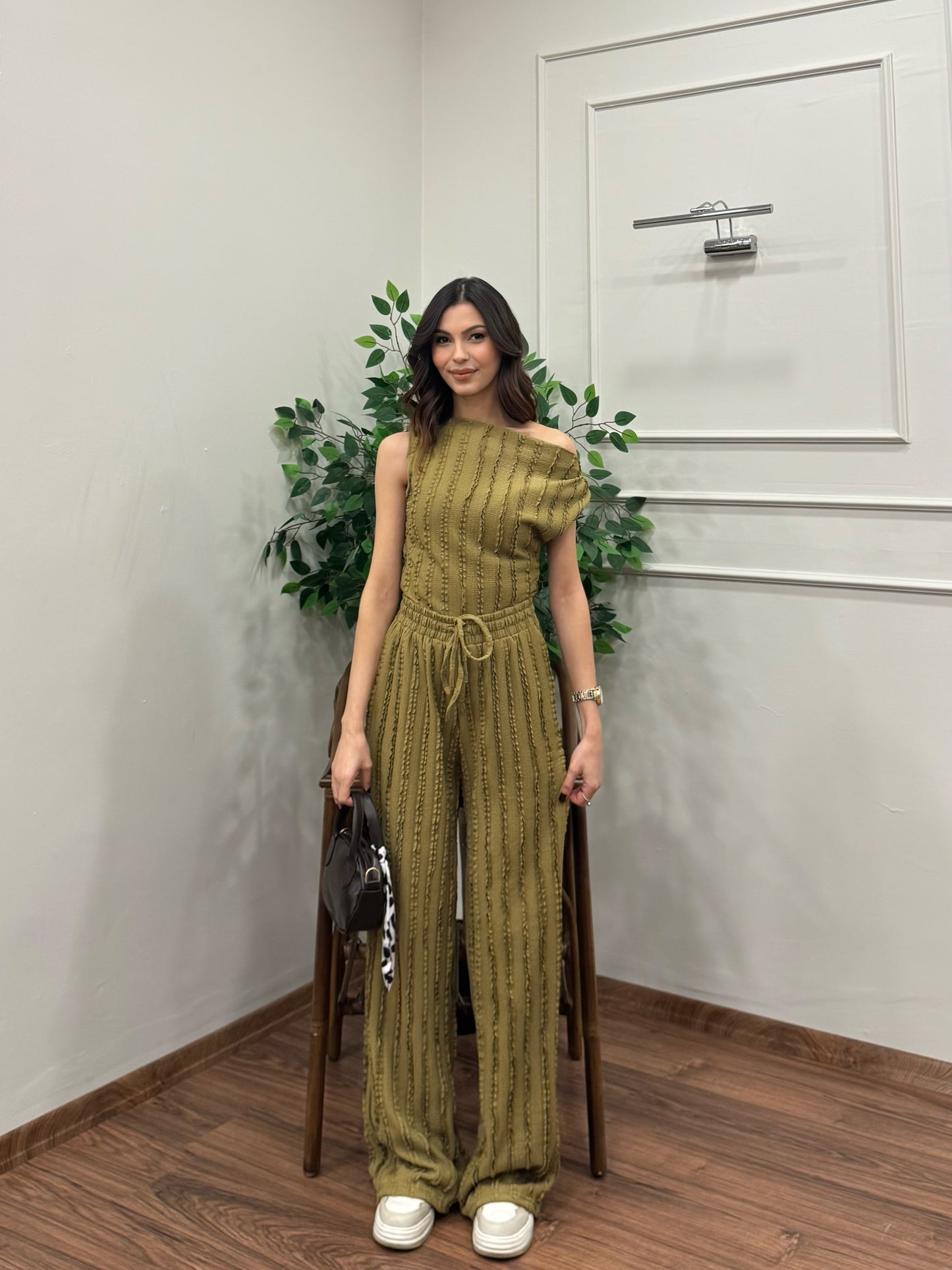 Lexi Krinkıl Yağ Yeşili Takım