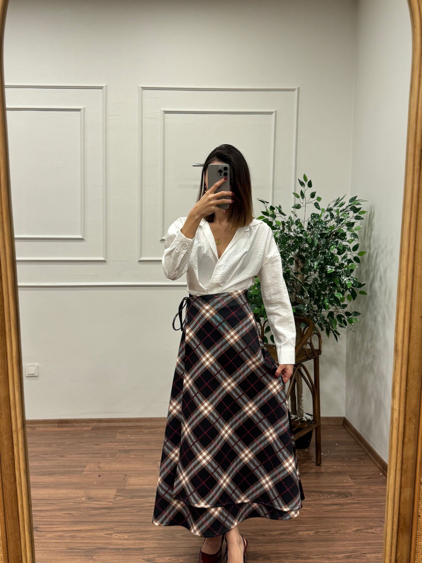 Sofia Ekose Desen Scuba Siyah Etek