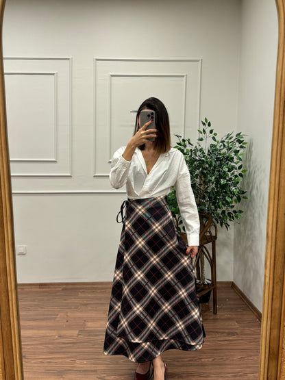 Sofia Ekose Desen Scuba Siyah Etek