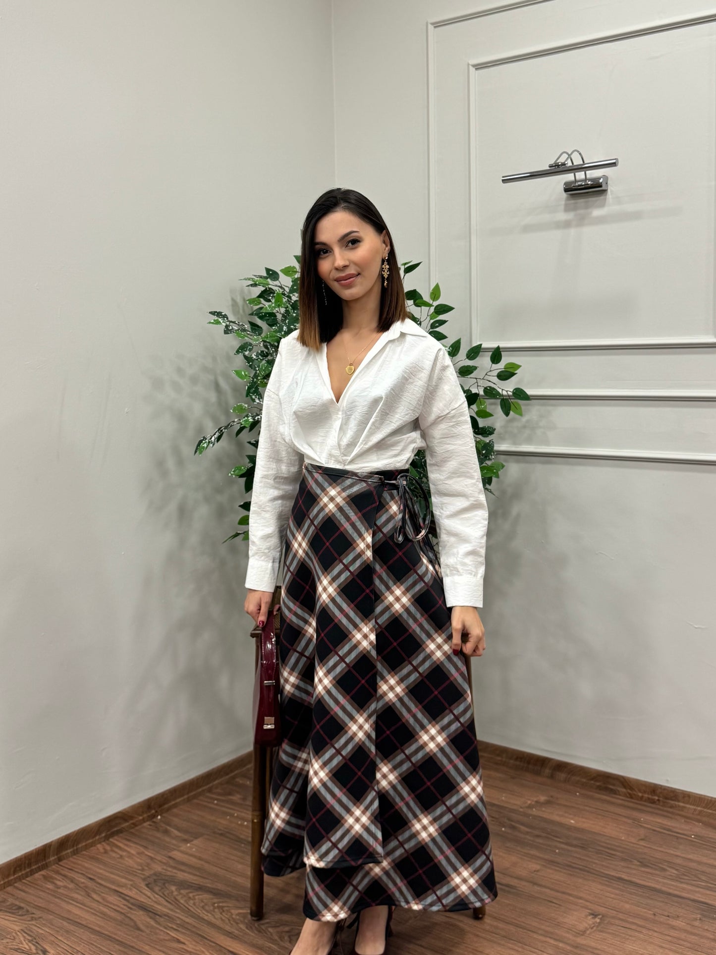 Sofia Ekose Desen Scuba Siyah Etek