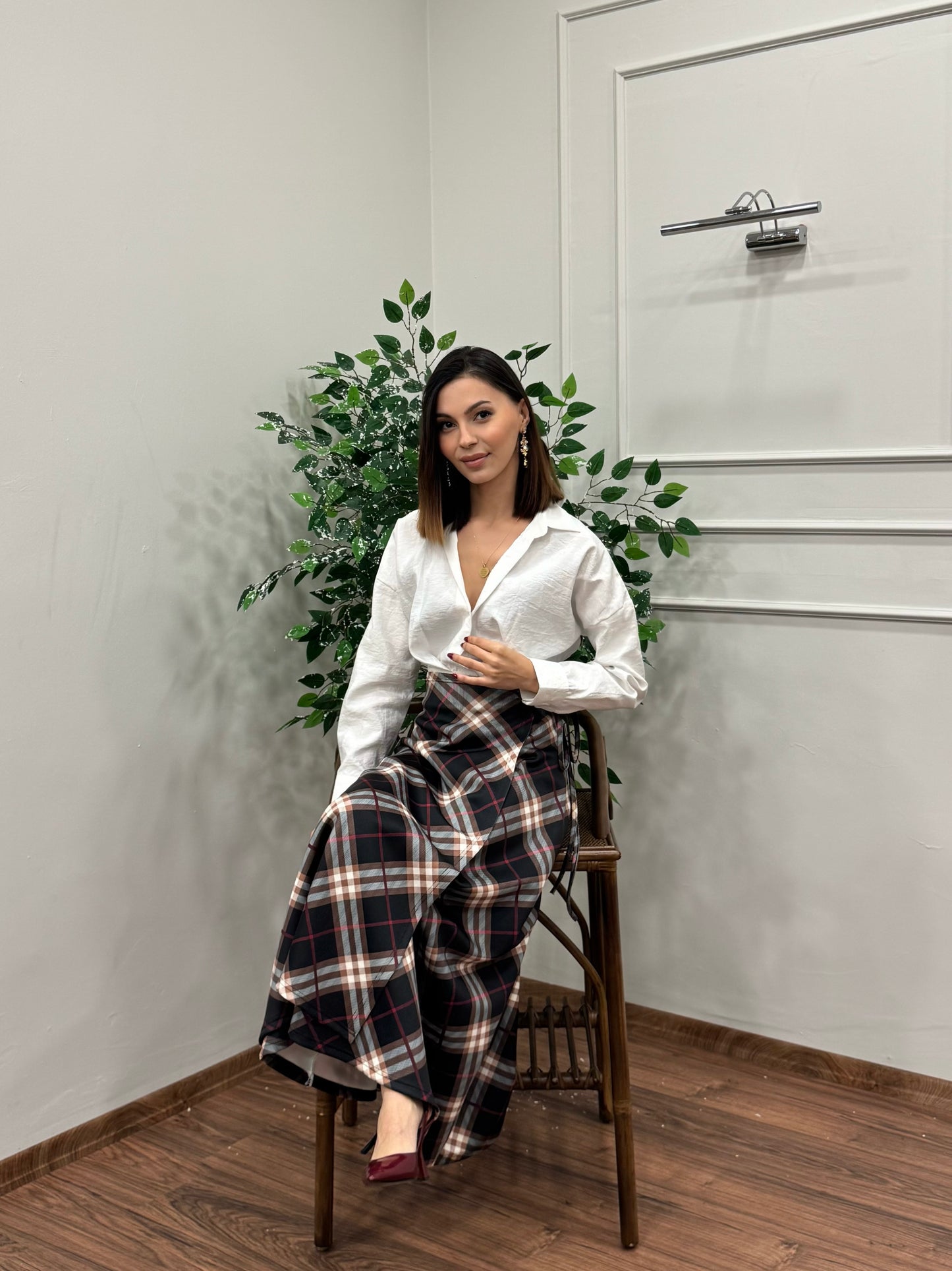 Sofia Ekose Desen Scuba Siyah Etek