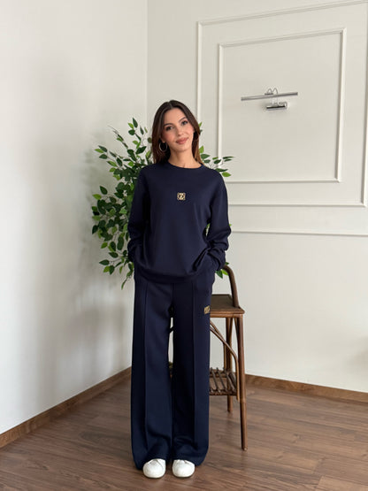 'Allura' Bluz Pantolon Lacivert Takım