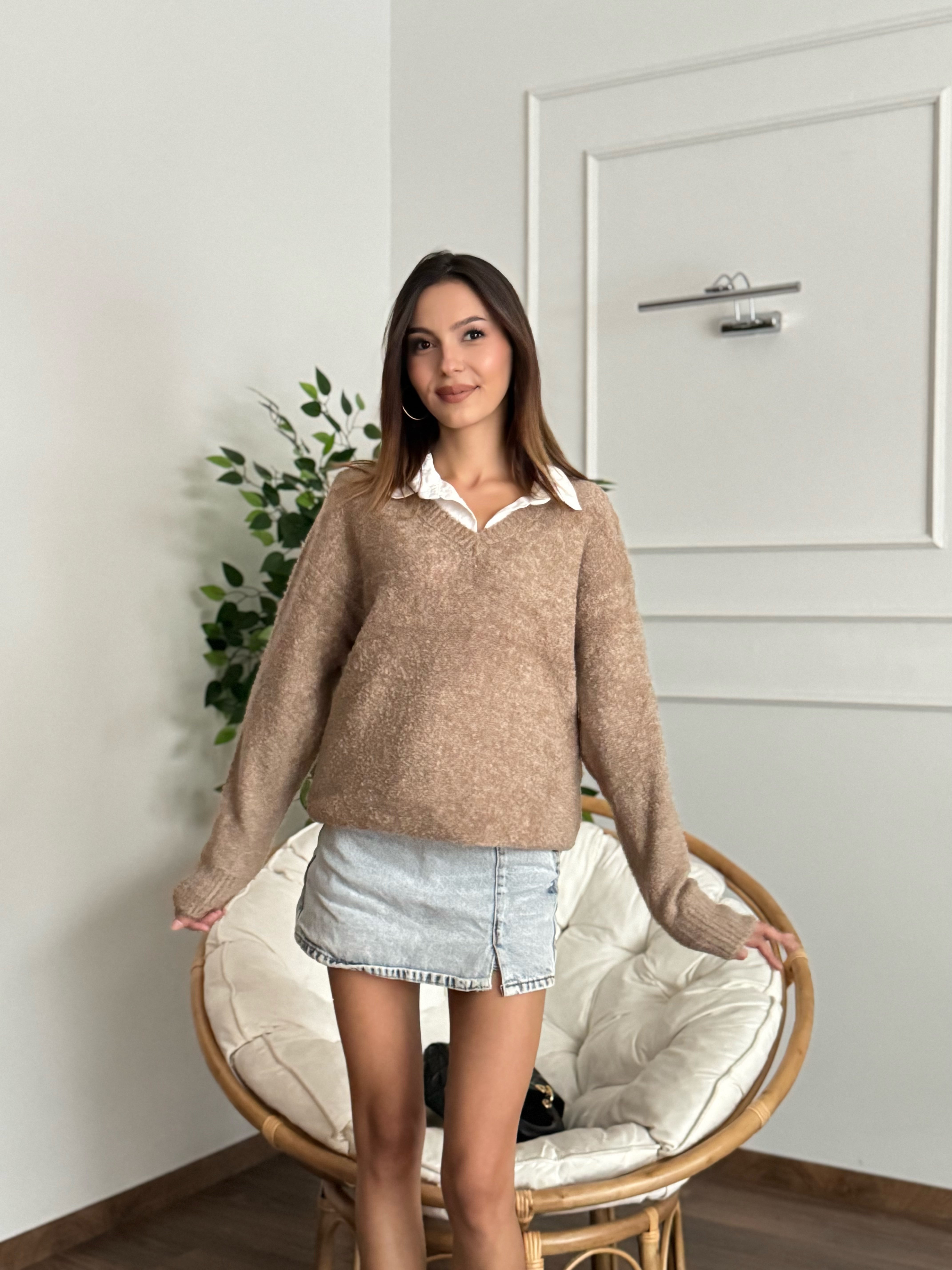 Triko V Yaka Bej Kazak