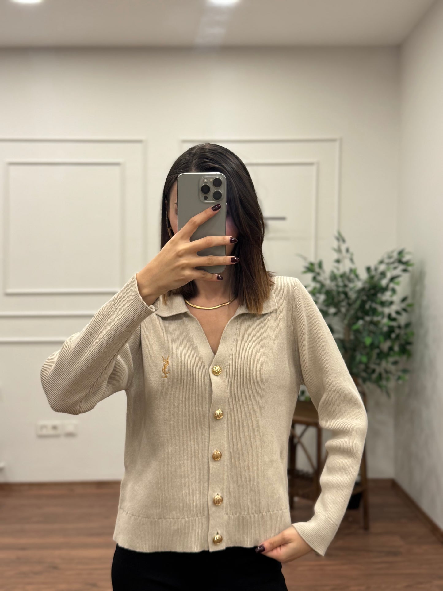 Ysl Triko Bej Hırka
