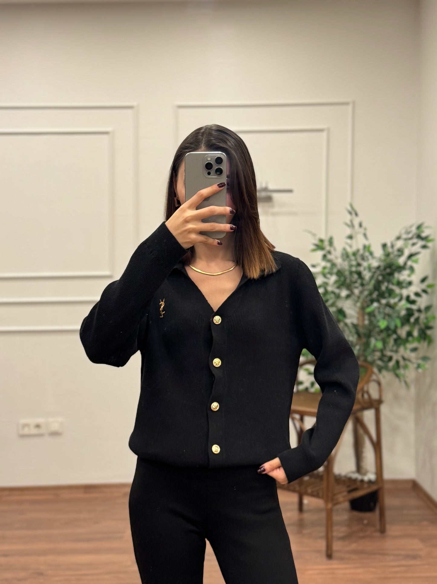 Ysl Triko Siyah Hırka
