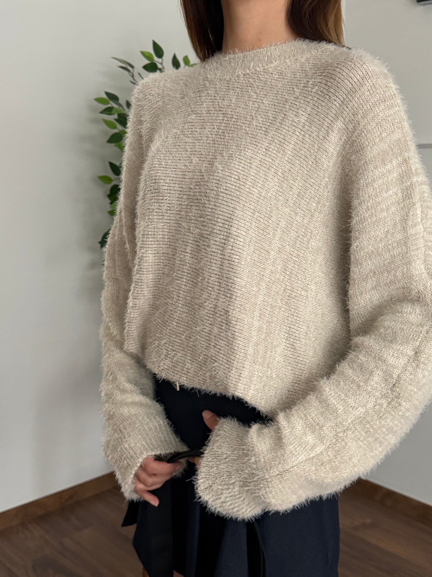 Sakallı Yarasa Kol Vizon Kazak