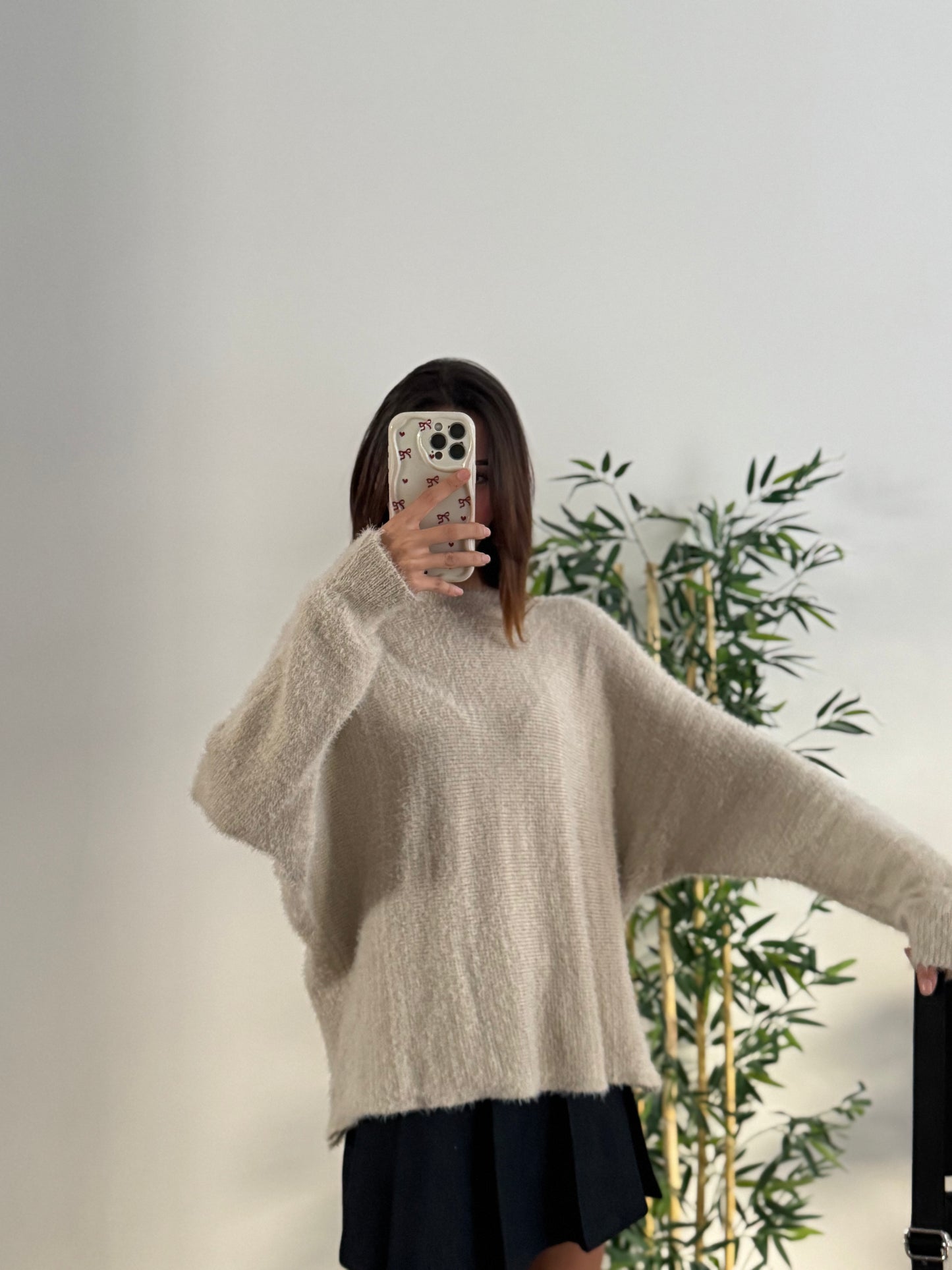 Sakallı Yarasa Kol Vizon Kazak