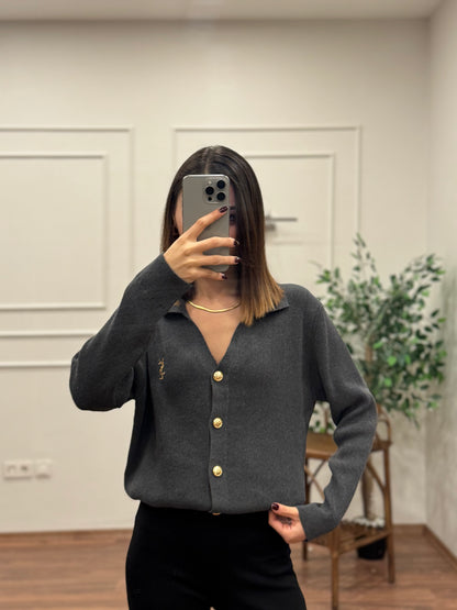 Ysl Triko Antrasit Hırka