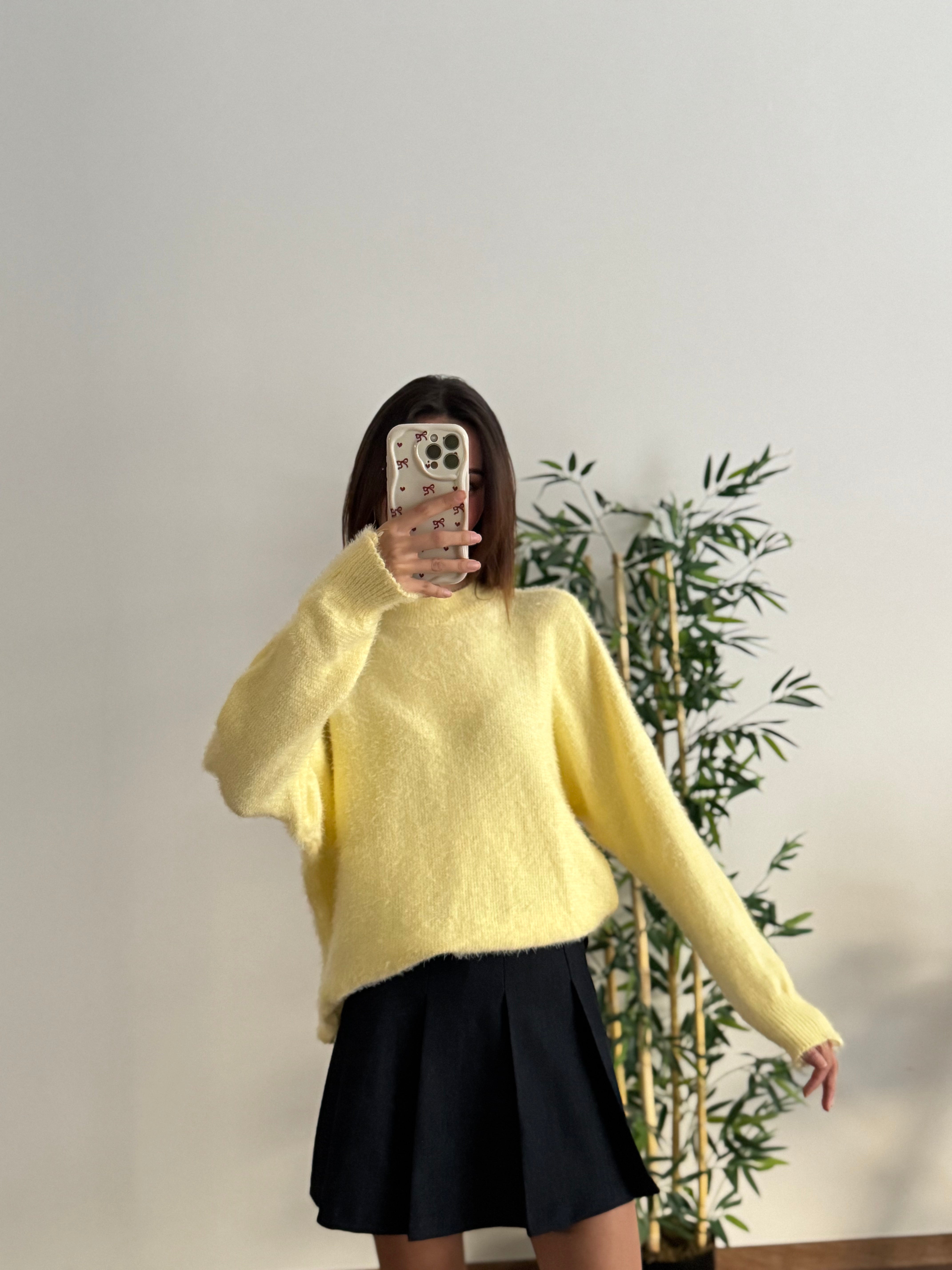 Sakallı Yarasa Kol Sarı Kazak