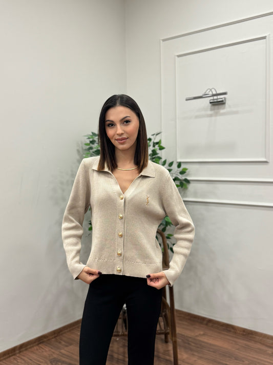 Ysl Triko Bej Hırka