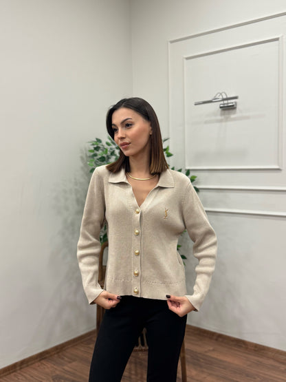 Ysl Triko Bej Hırka