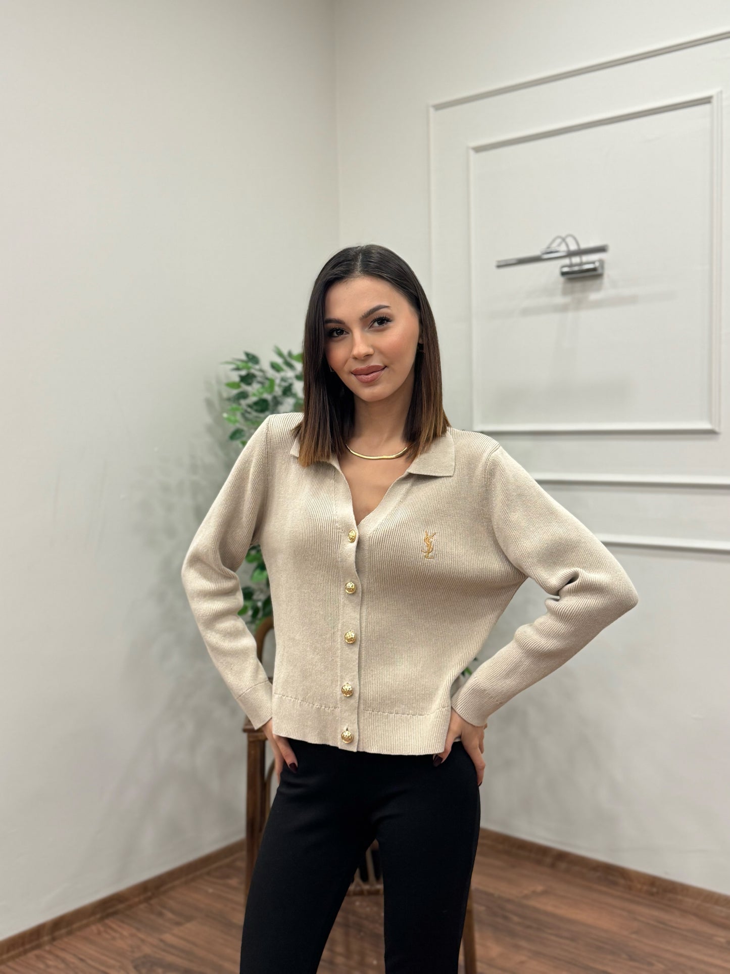 Ysl Triko Bej Hırka
