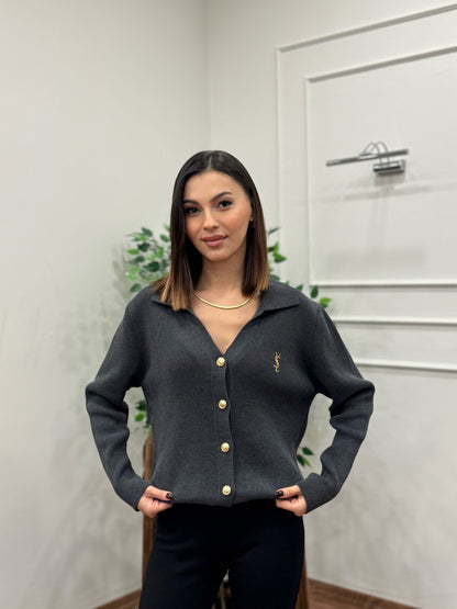 Ysl Triko Antrasit Hırka