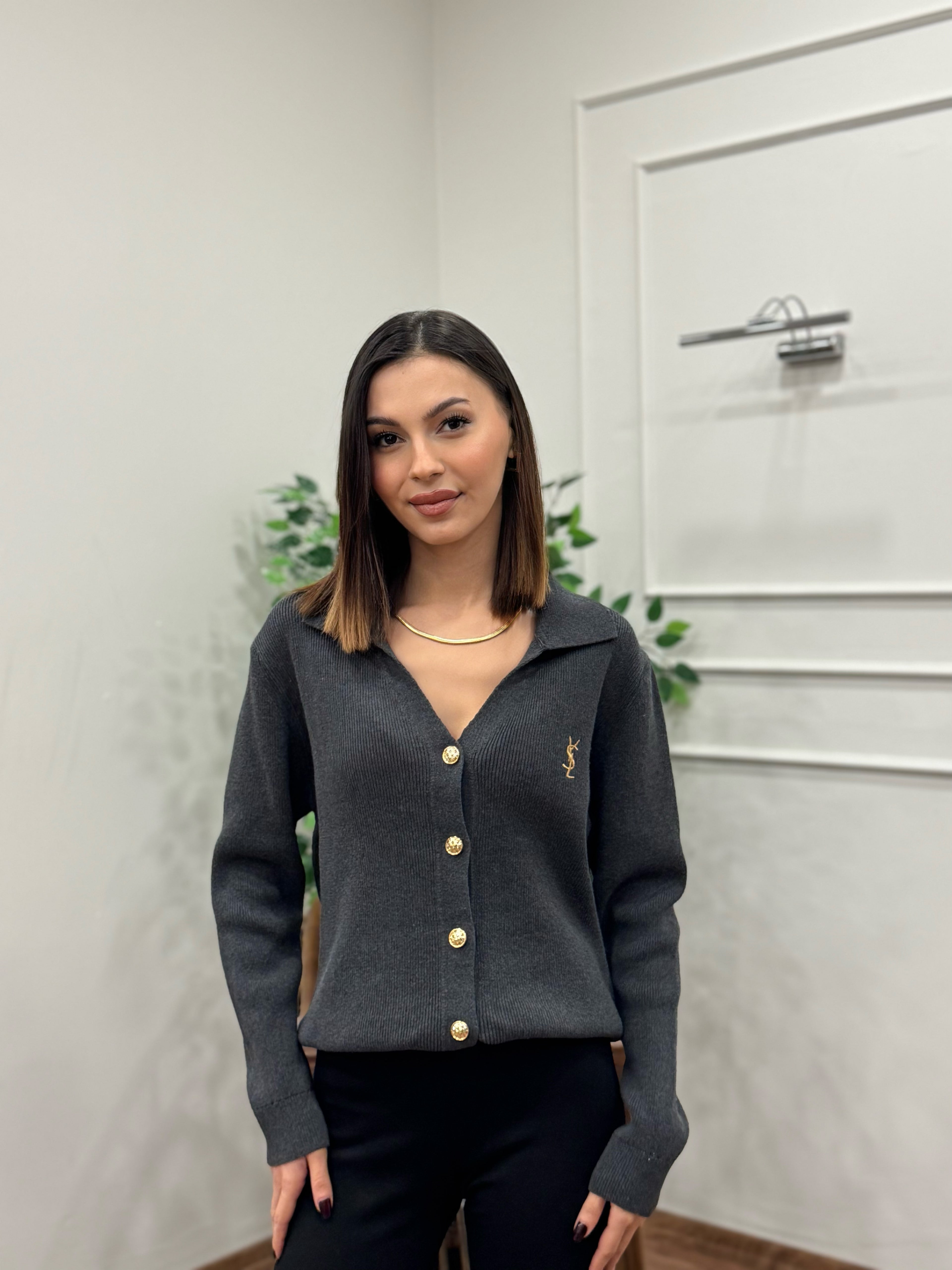 Ysl Triko Antrasit Hırka
