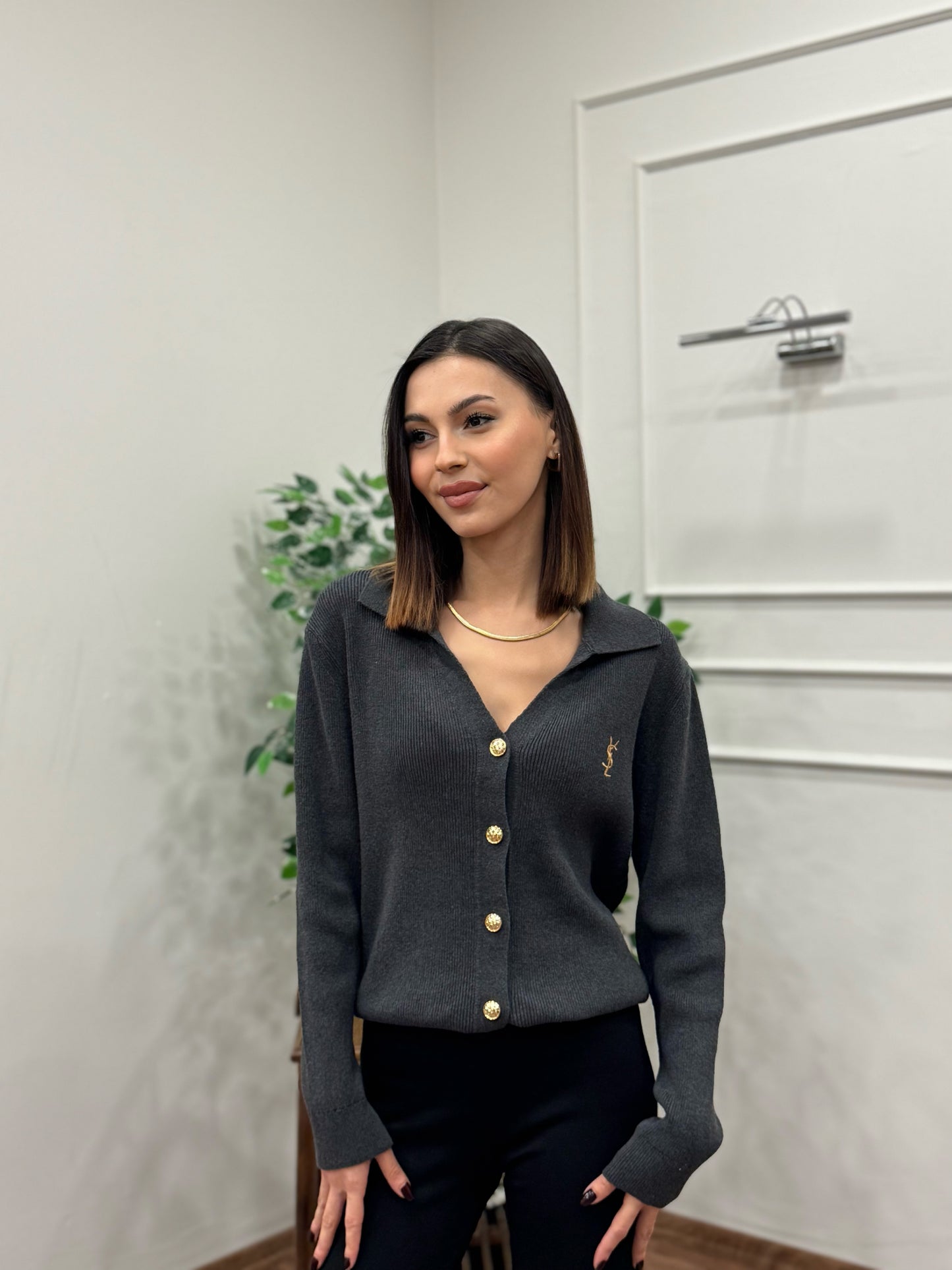 Ysl Triko Antrasit Hırka
