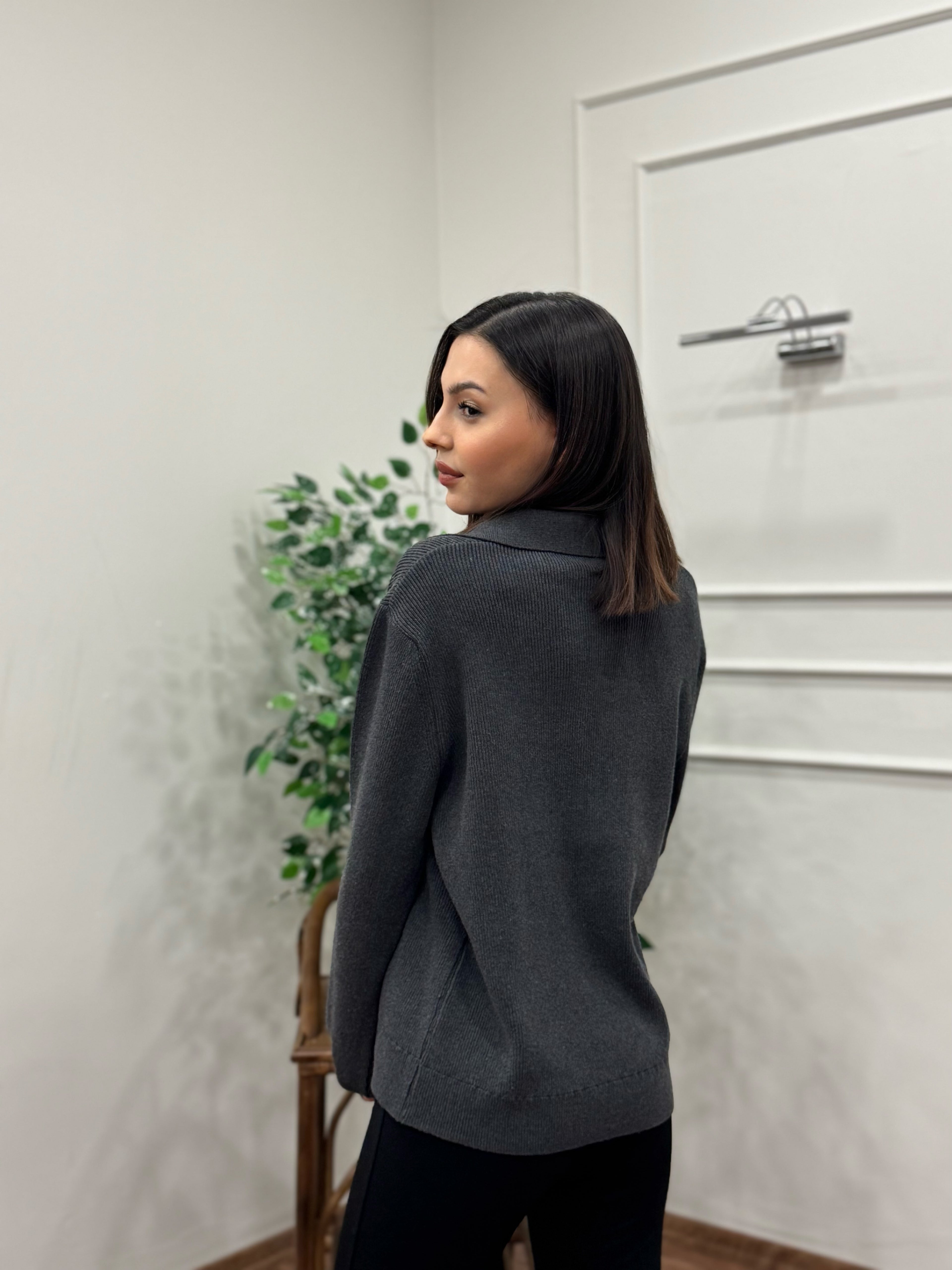 Ysl Triko Antrasit Hırka