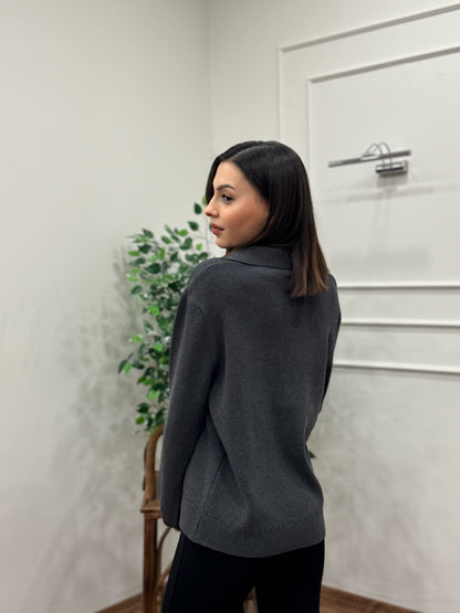 Ysl Triko Antrasit Hırka