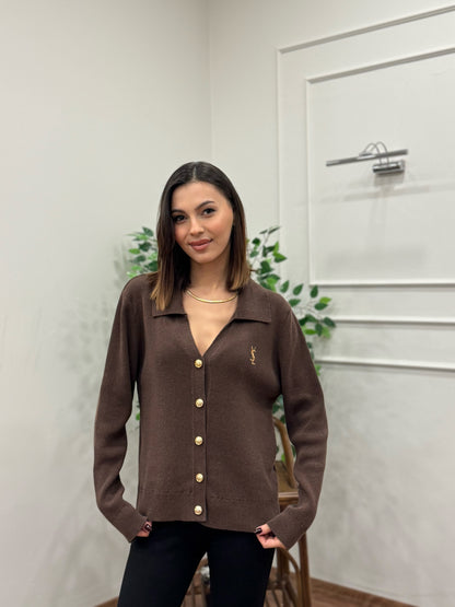 Ysl Triko Kahverengi Hırka