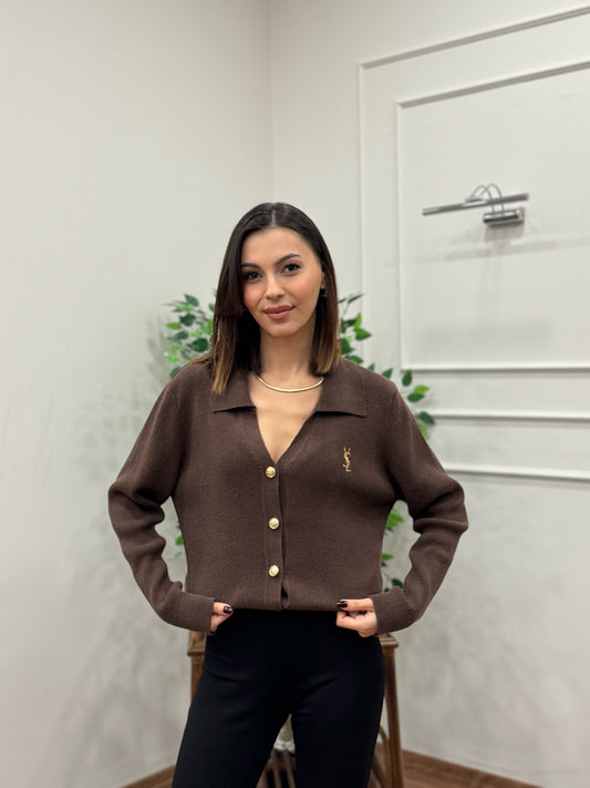 Ysl Triko Kahverengi Hırka