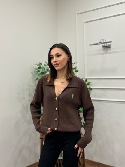 Ysl Triko Kahverengi Hırka