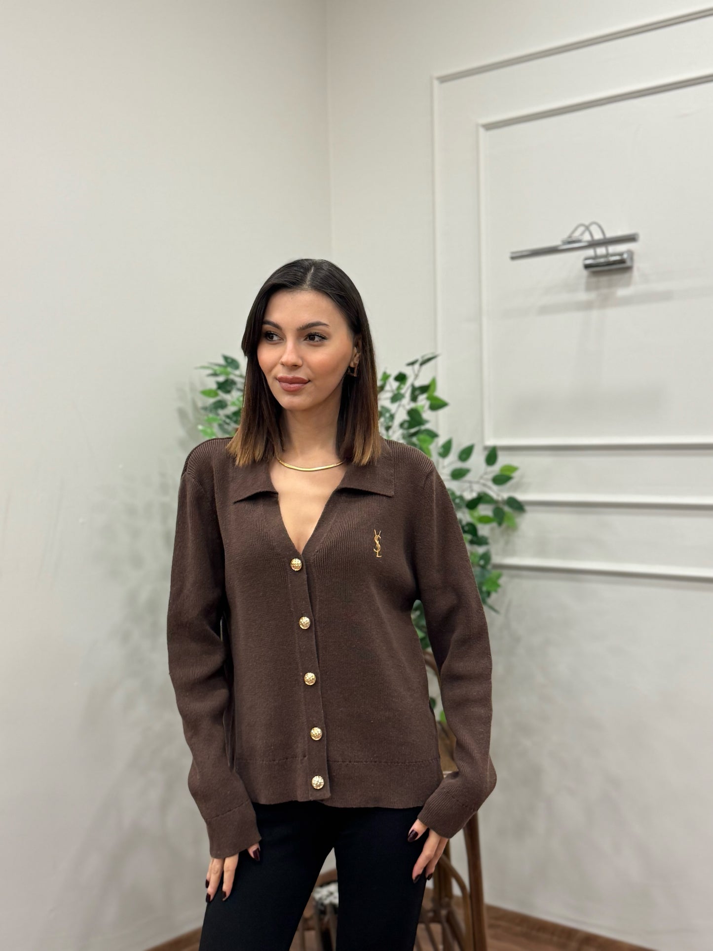 Ysl Triko Kahverengi Hırka