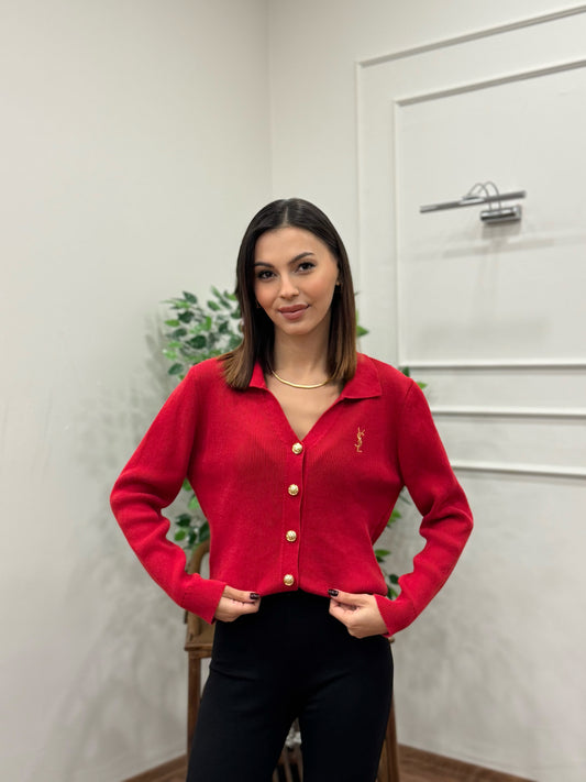 Ysl Triko Kırmızı Hırka