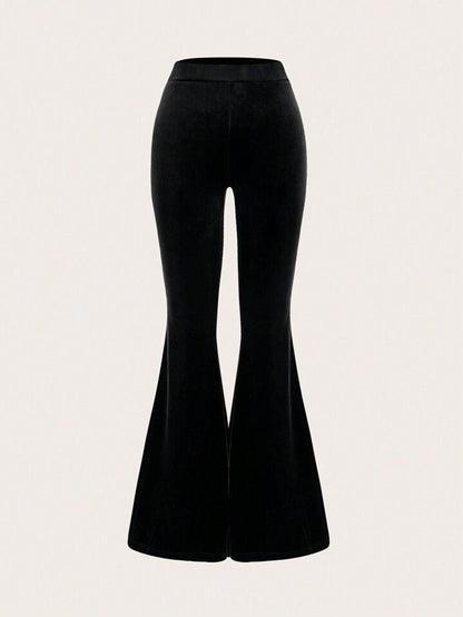 İspanyol Bel Lastikli Siyah Çelik Tayt