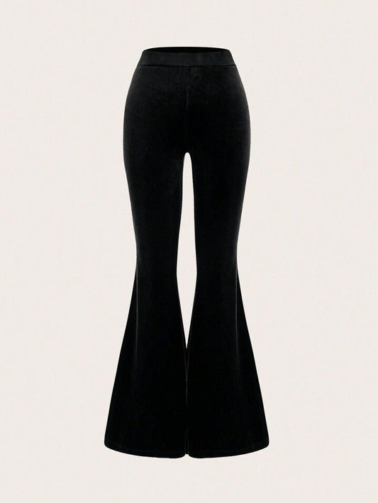 İspanyol Bel Lastikli Siyah Çelik Tayt