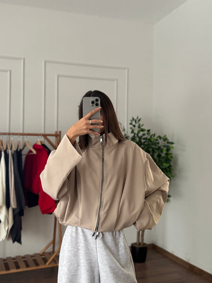 ZRA Muadil Bomber Bej Ceket
