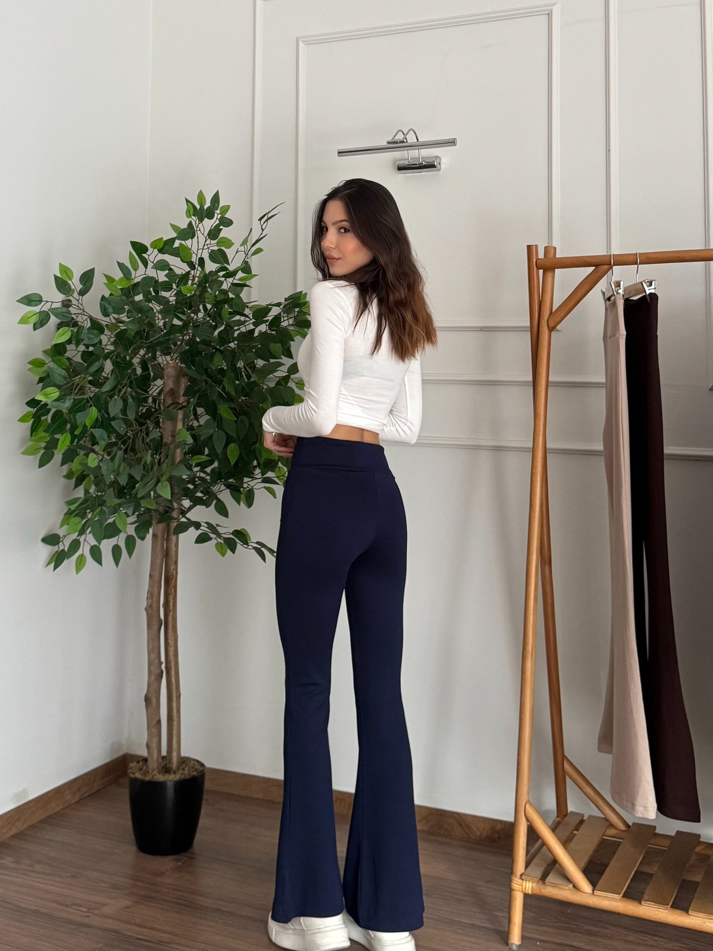Flare Modal İspanyol Lacivert Pantolon