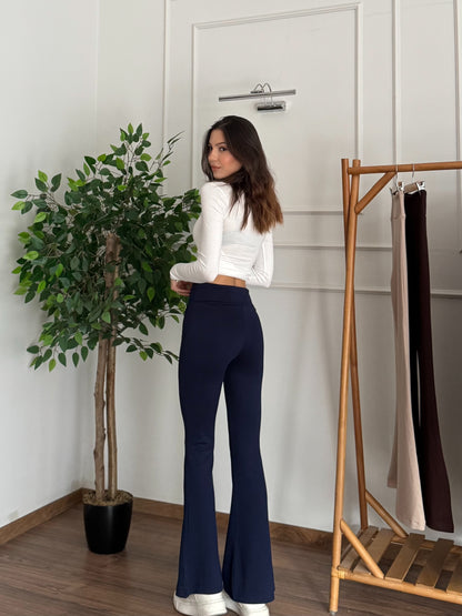 Flare Modal İspanyol Lacivert Pantolon