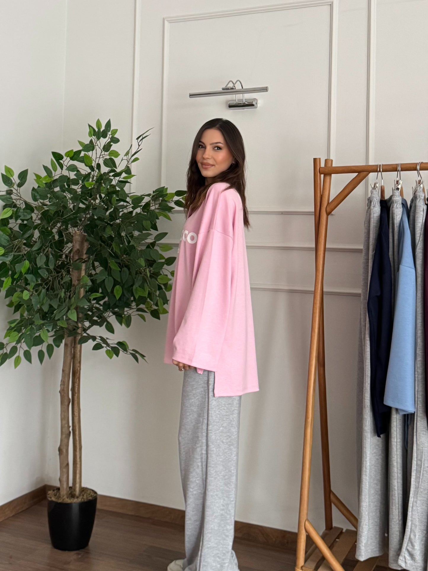 Proces Polo Bluz Pantolon Pembe Takım