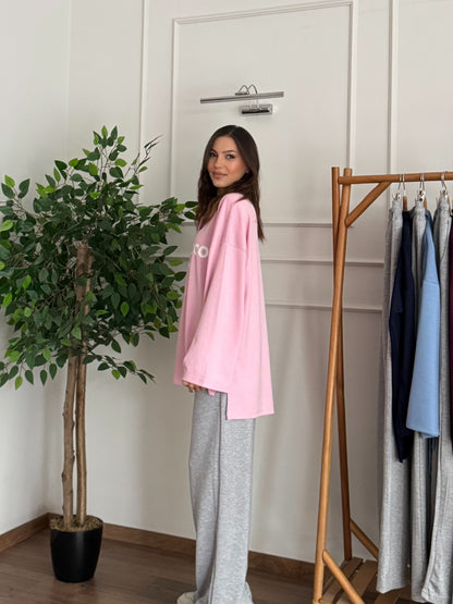 Proces Polo Bluz Pantolon Pembe Takım