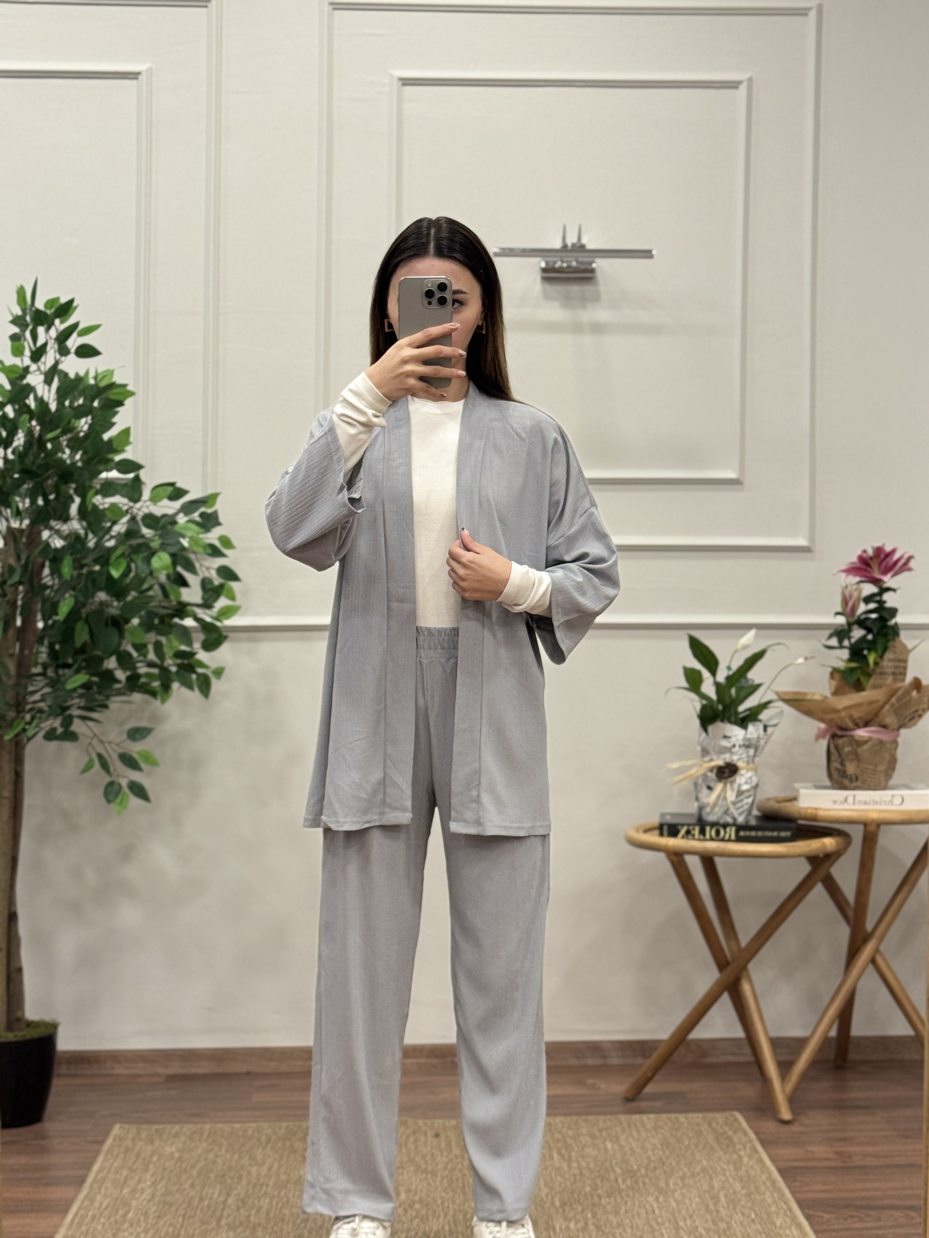 Bürümcük Kumaş Kimono Takım