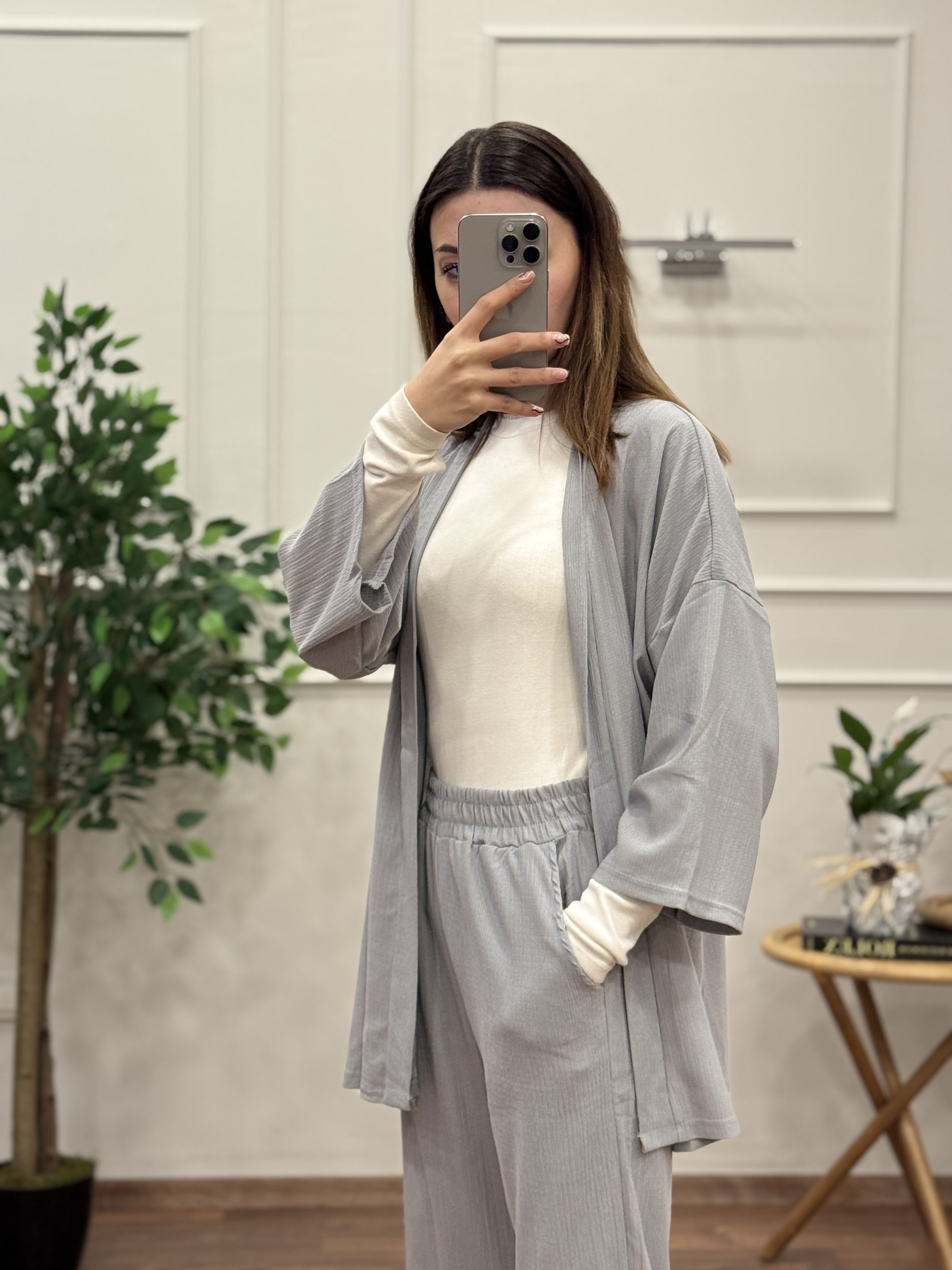 Bürümcük Kumaş Kimono Takım