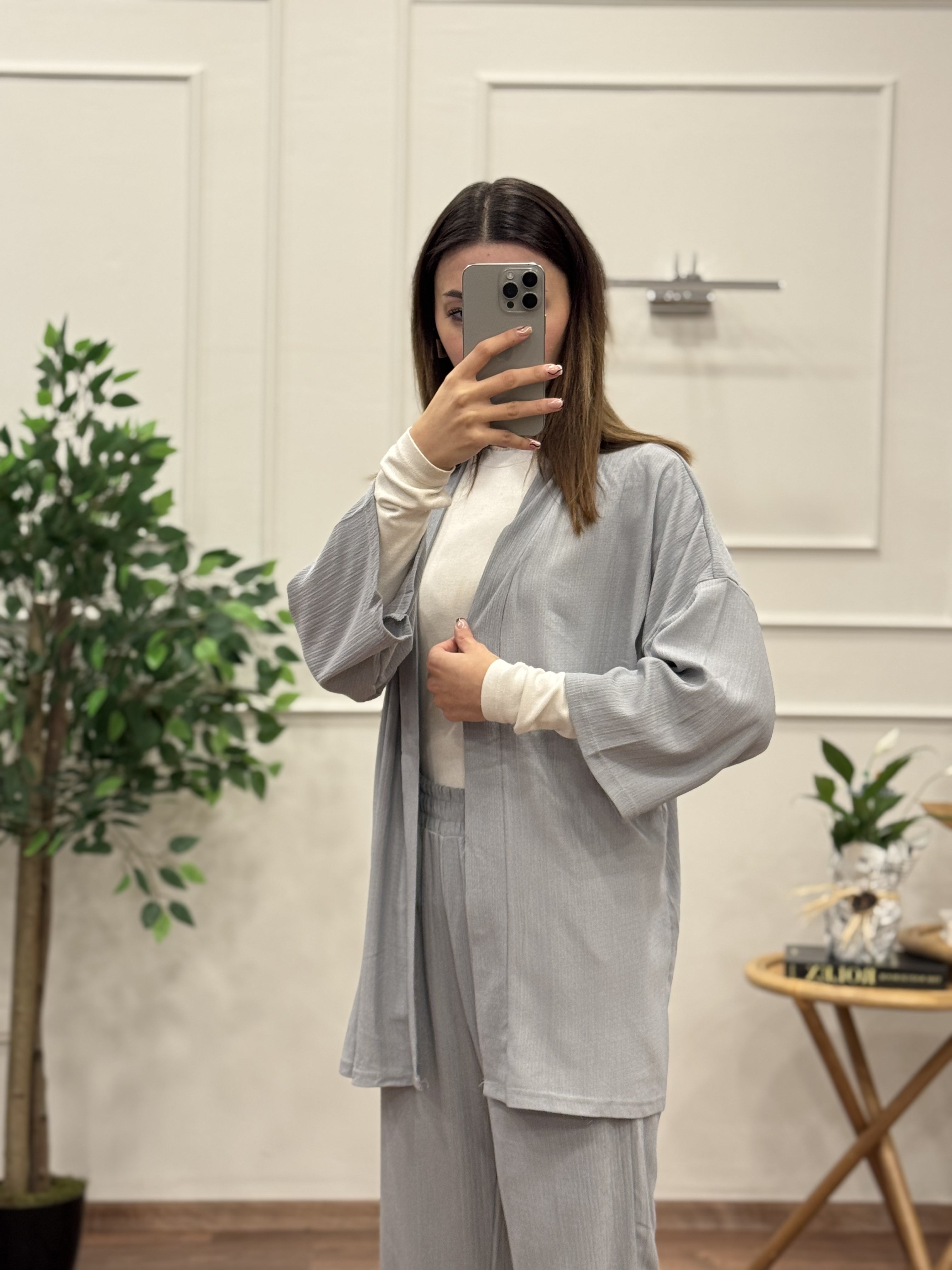 Bürümcük Kumaş Kimono Takım