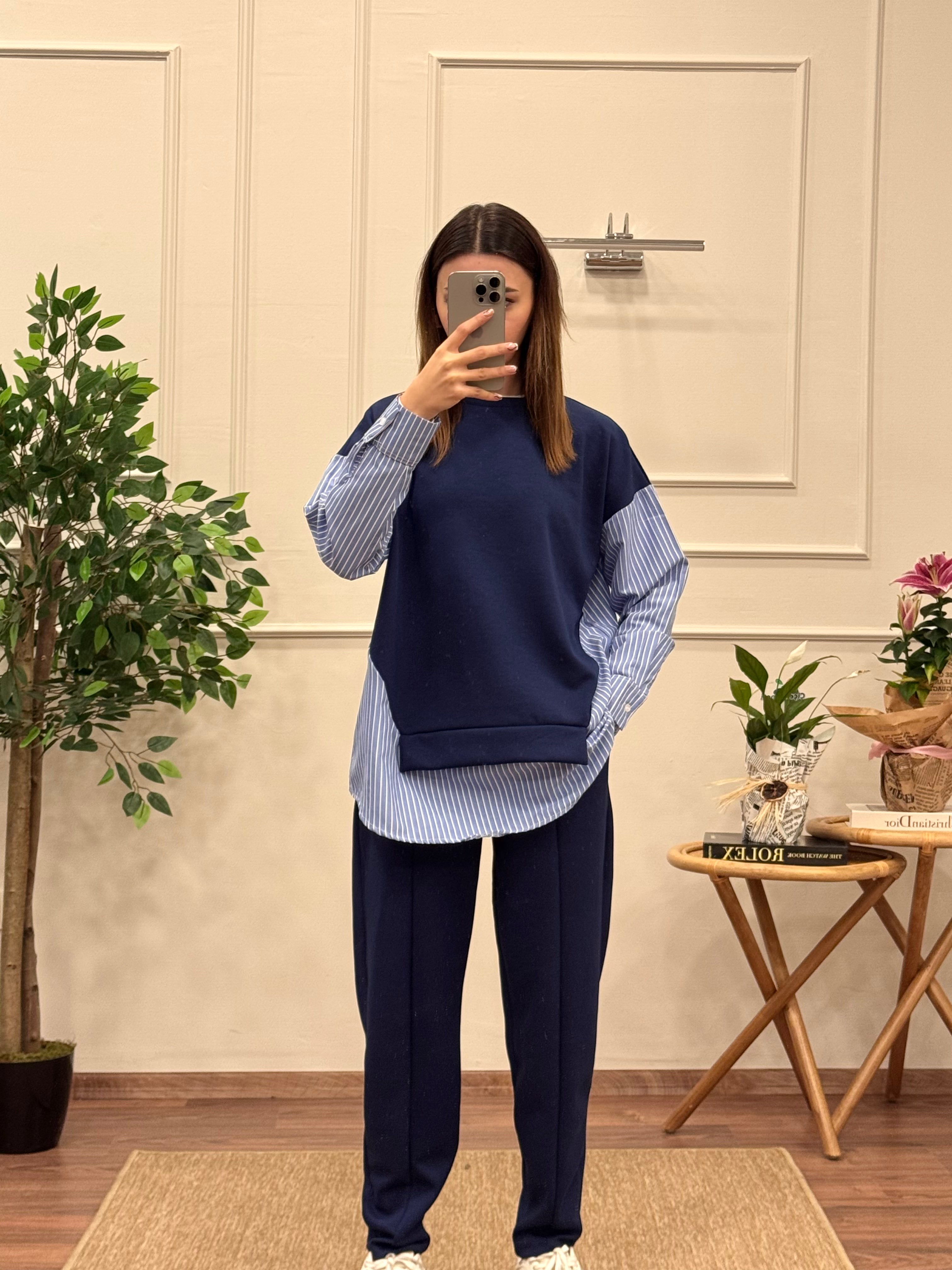 Oys Kumaş Gömlek Bluz Pantolon Takım