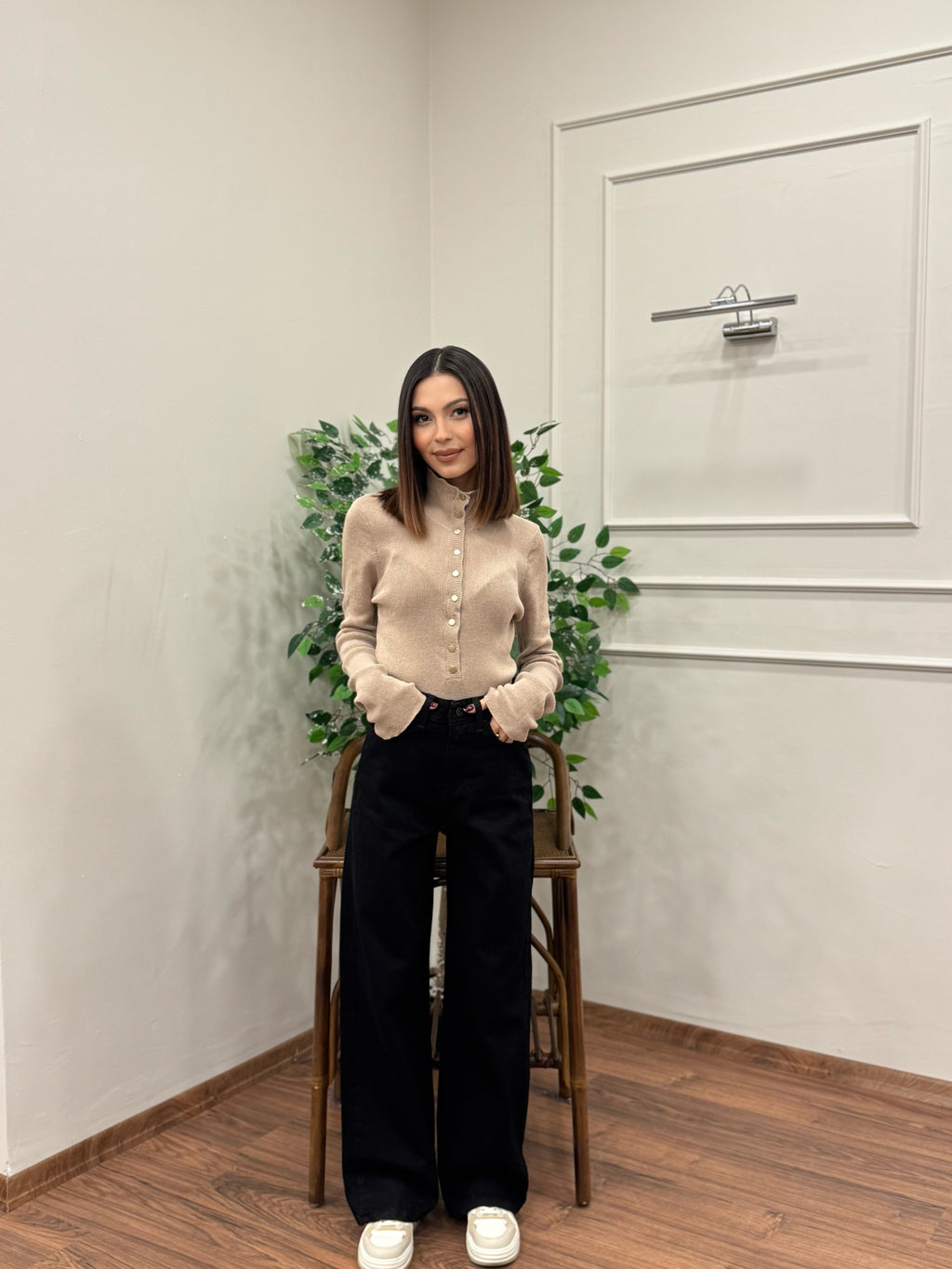 Wide Leg Siyah Jean