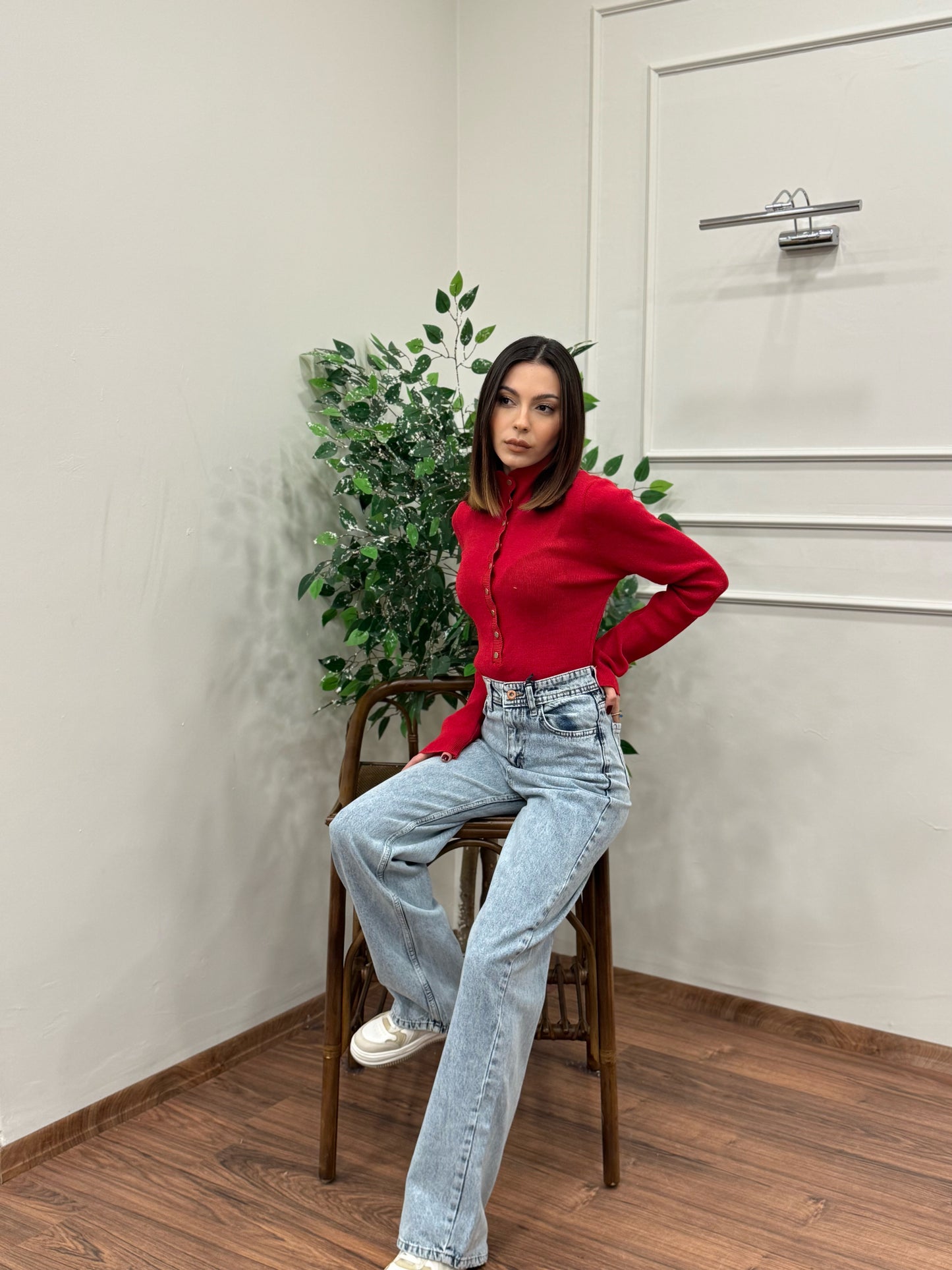 Wide Leg Kar Yıkamalı Jean