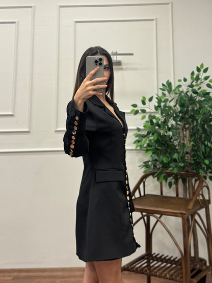 Monro Premium Siyah Blazer Elbise
