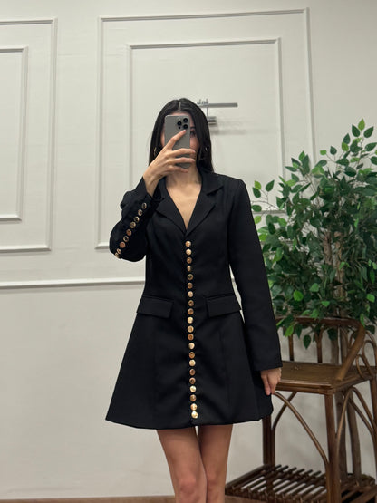 Monro Premium Siyah Blazer Elbise
