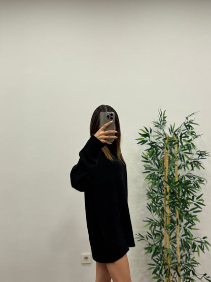 Massi Oversize Siyah Kazak