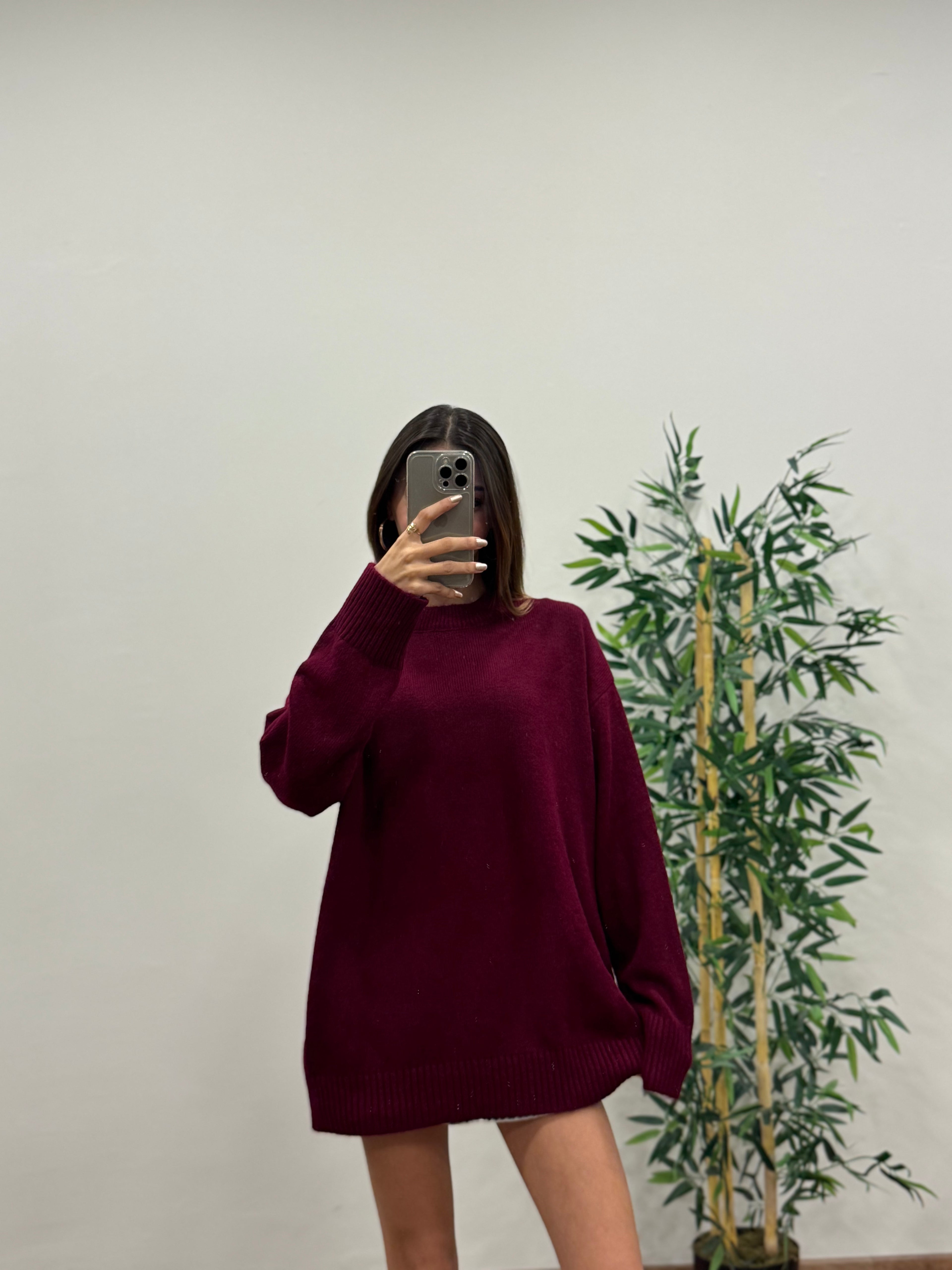Massi Oversize Bordo Kazak